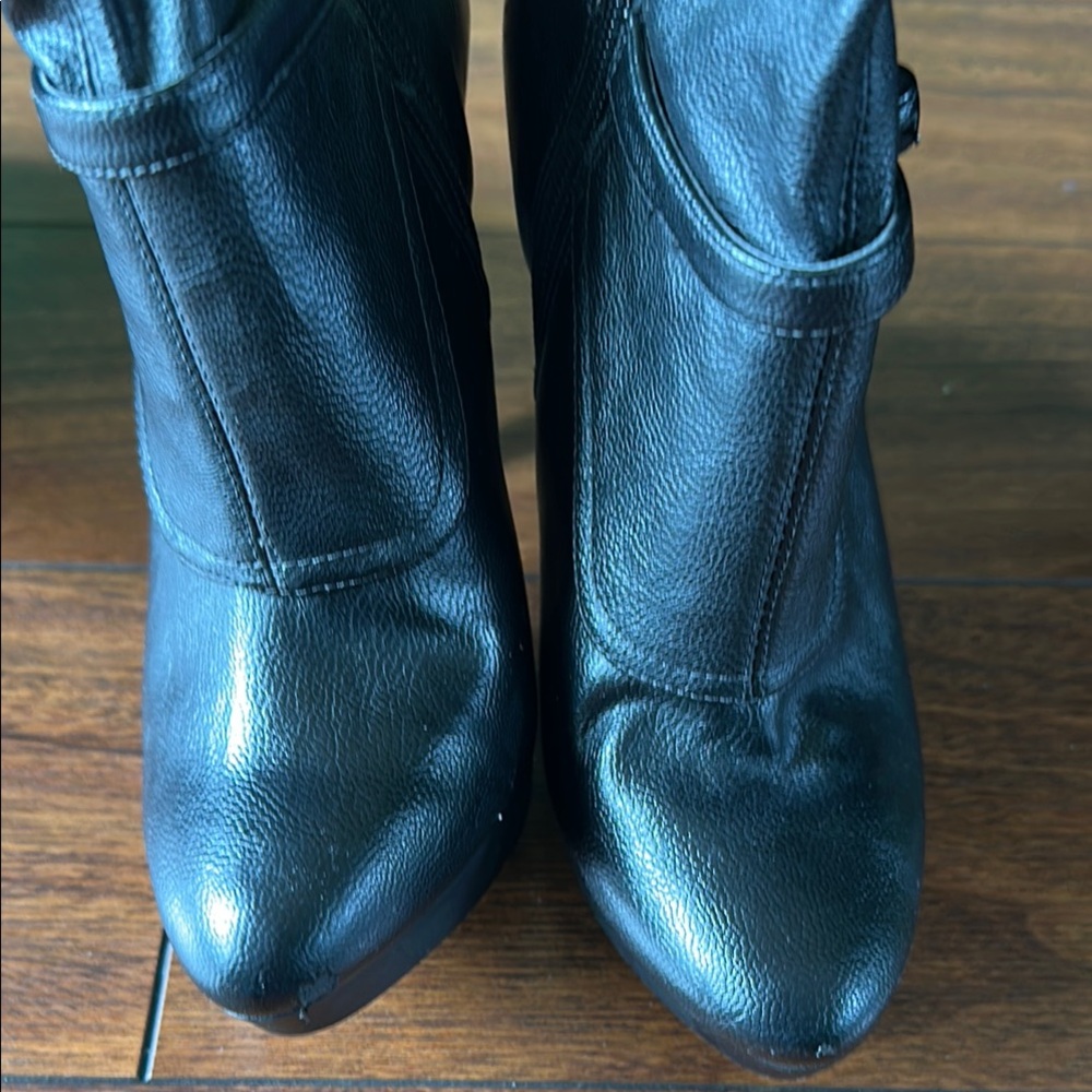 👢👢EUC Nine West Black Stiletto Knee-High Heeled Boots👢👢 - Picture 5 of 9